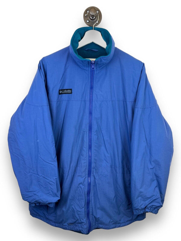 Vintage 90s Columbia Sportswear Fleece Lined Shell Jacket Size Large