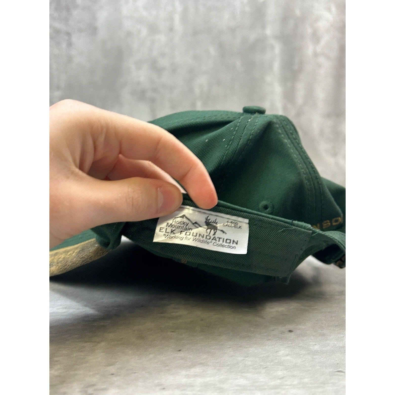 Vintage Rocky Mountain Elk Foundation Embroidered Strapback Hat OSFA