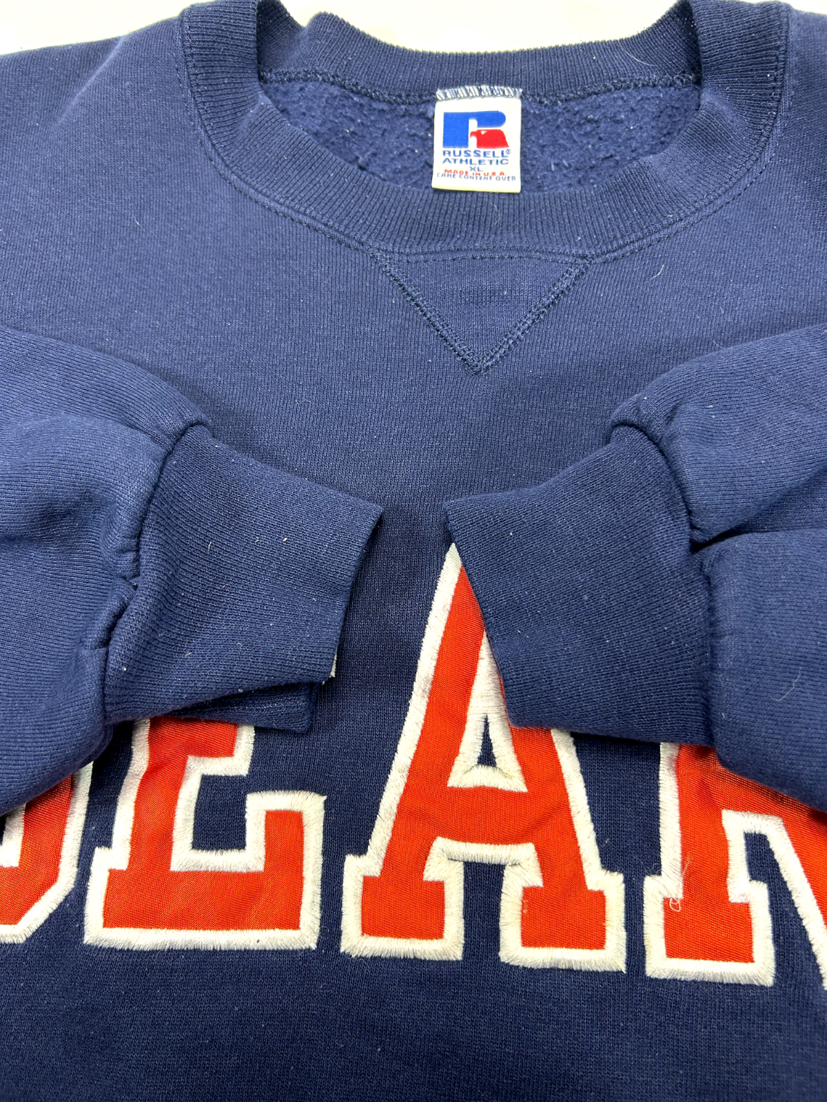 Vintage 90s Chicago Bears NFL Embroidered Spellout Football Sweatshirt Size XL