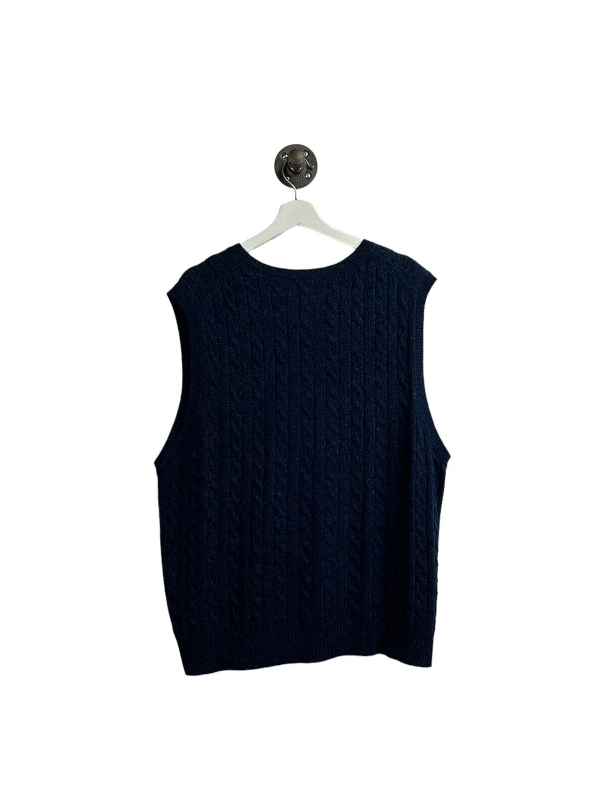 Vintage 90s GAP Cable Knit Pullover Sweater Vest Size XL Blue