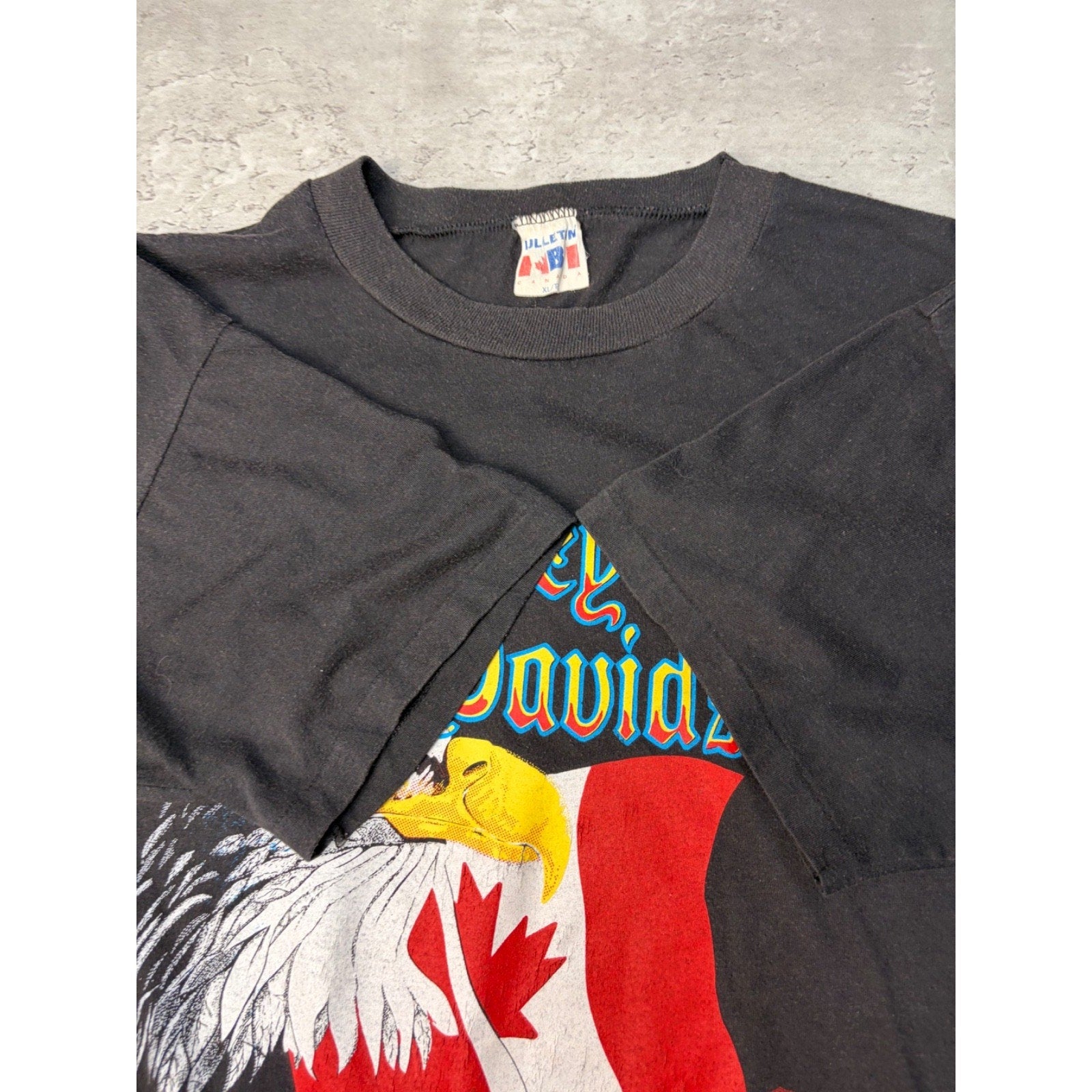 Vintage 80s/90s Harley Davidson Canada Bald Eagle Graphic T-Shirt Size XL