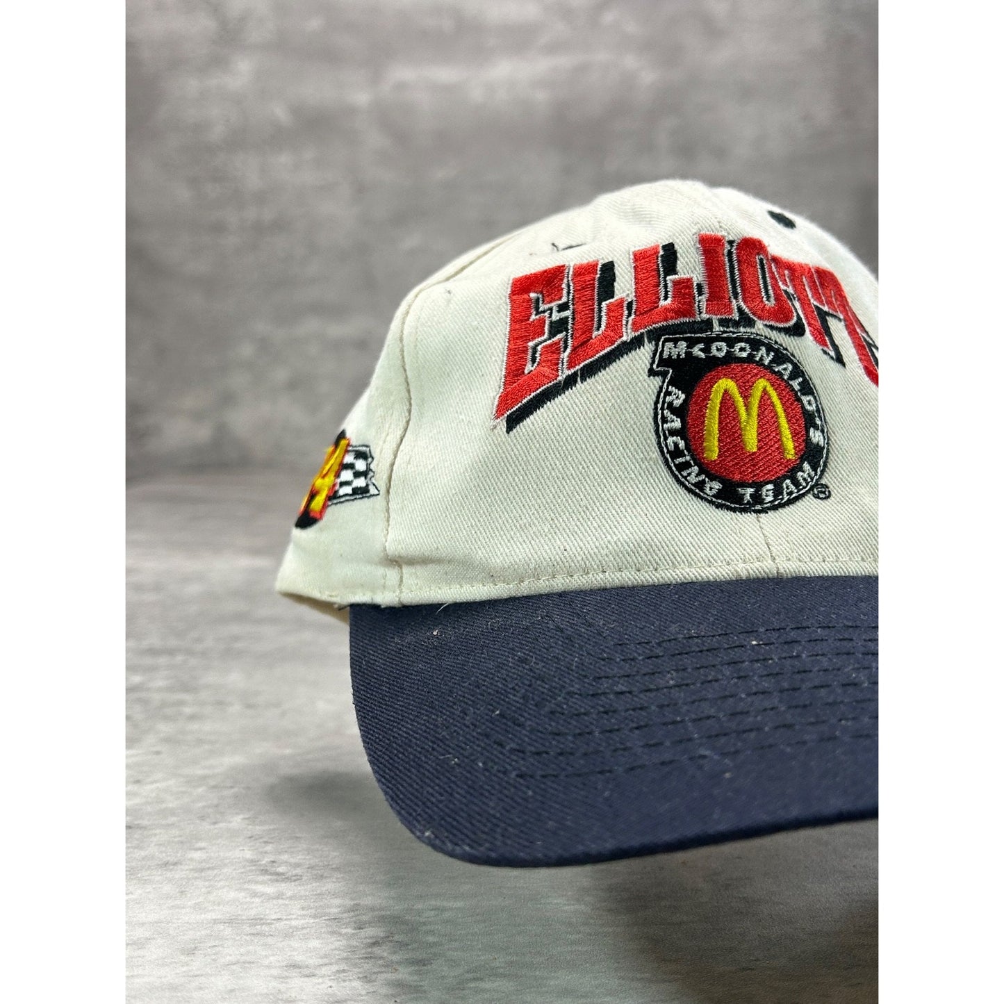 VTG 90s Bill Elliott #34 Mcdonalds Racing Embroidered Nascar Snapback Hat OSFA