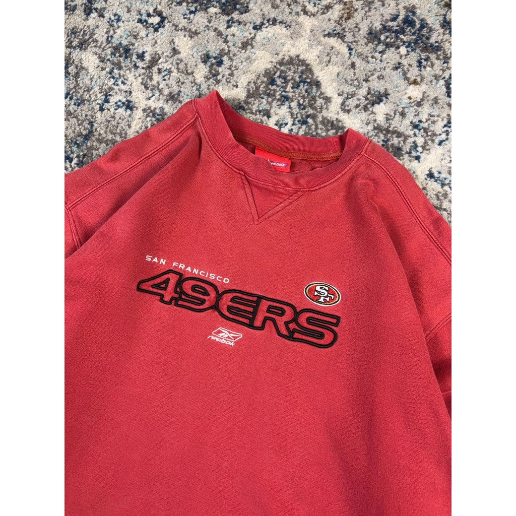 Vintage San Francisco 49ers NFL Embroidered Reebok Crewneck Sweatshirt Size 2XL