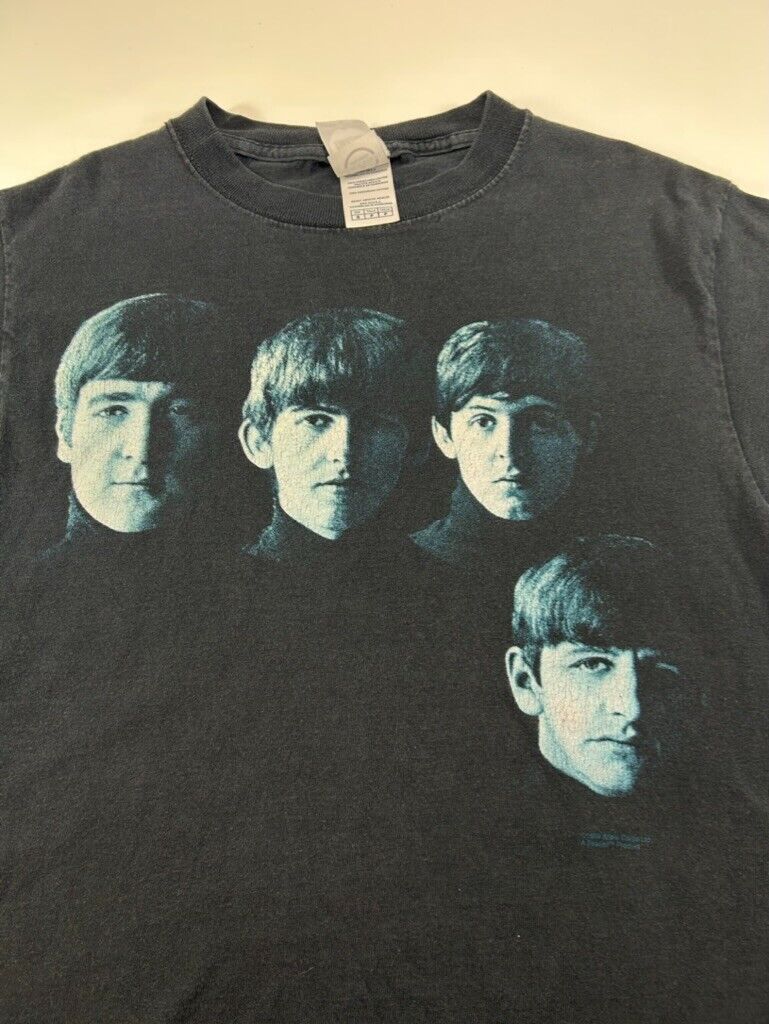 The Beatles Band Member Photo Graphic Rock Music T-Shirt Size Small Black