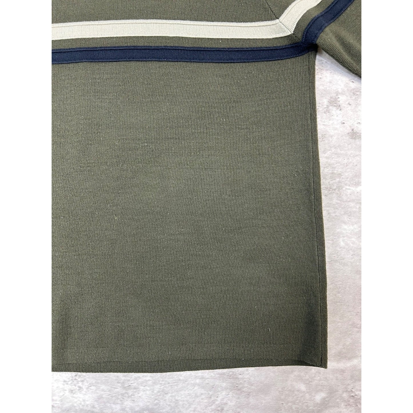 Vintage Union Bay Solid Striped Pullover Knit Sweater Size XL