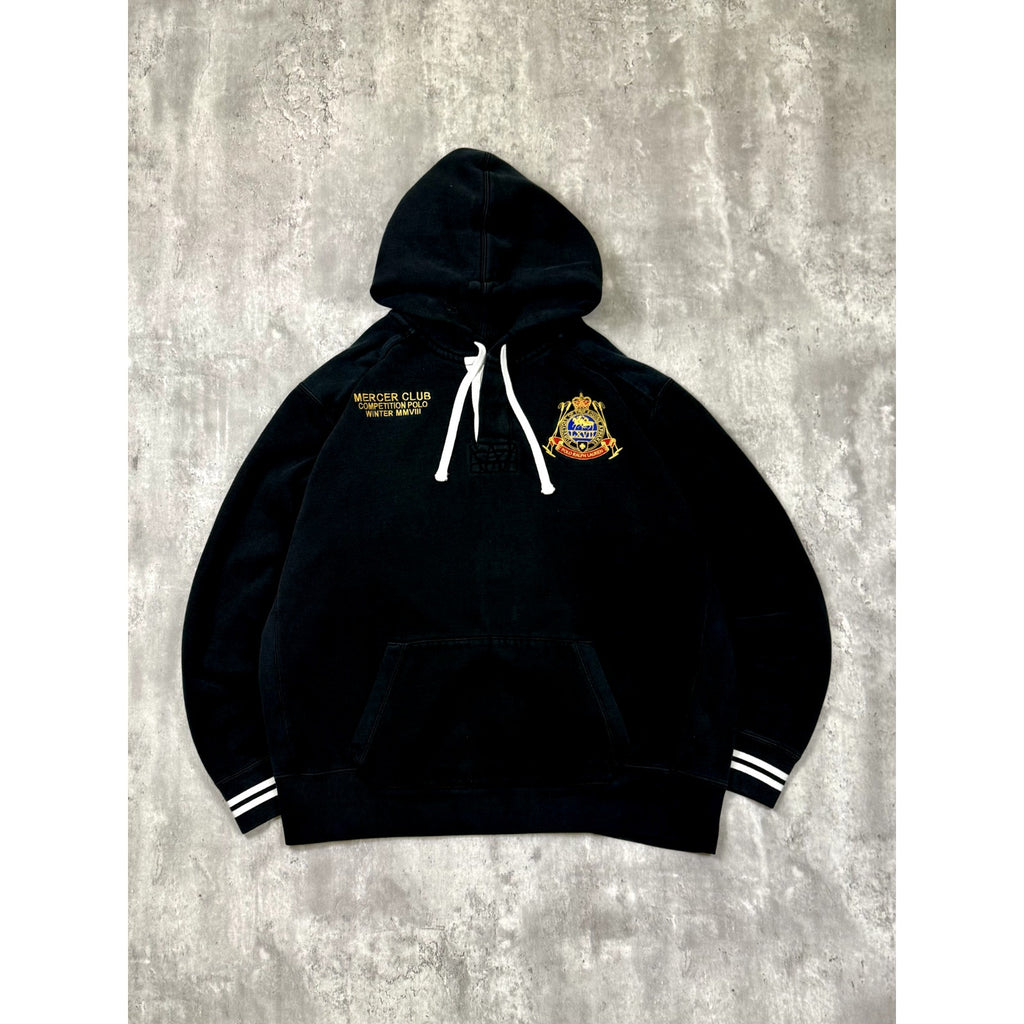 Vintage Polo Ralph Lauren Embroidered Crest Graphic Hooded Sweatshirt Size 2XL