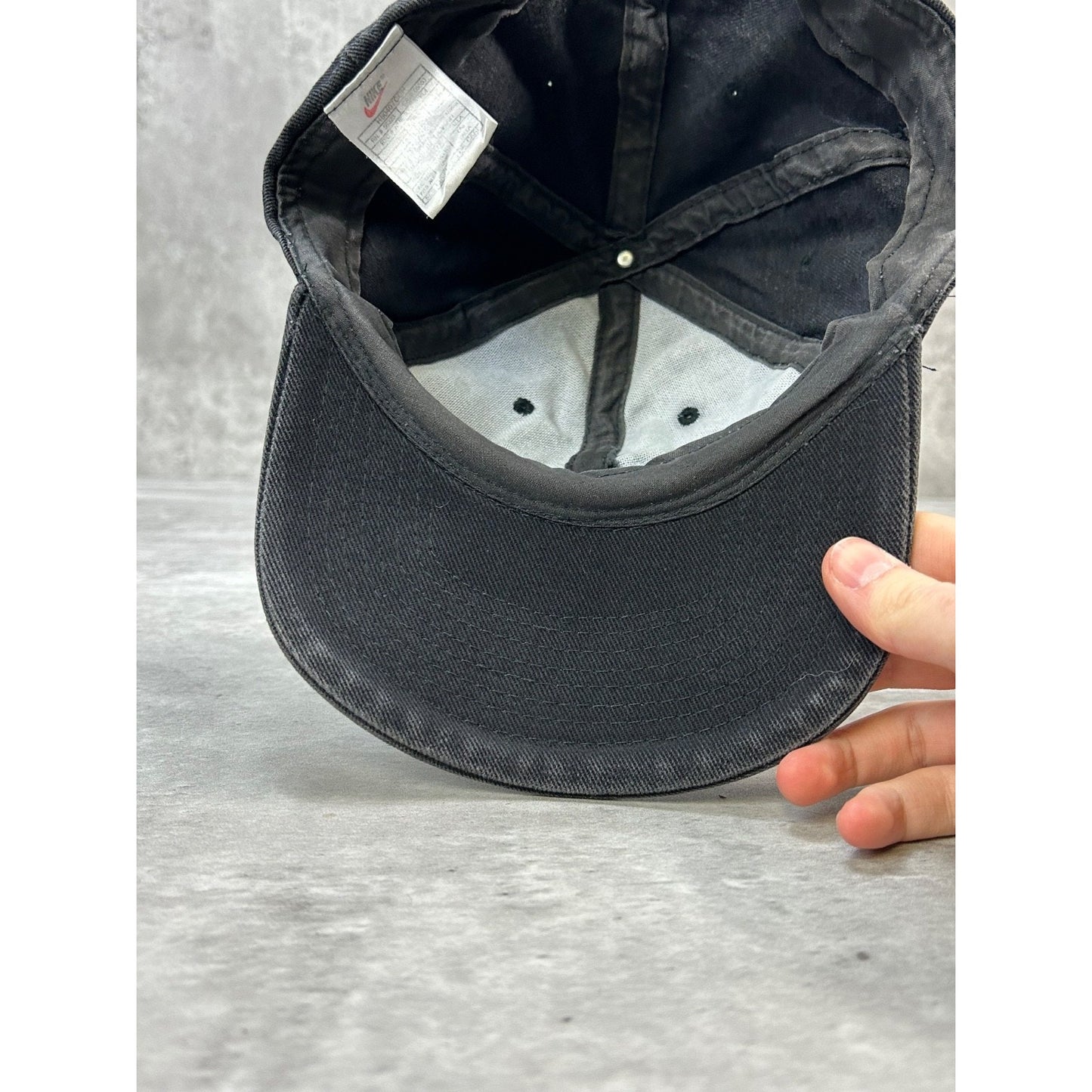 Vintage 90s Nike Embroidered Swoosh Snapback Hat OSFA Black