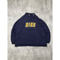 Vintage 90s Nike Embroidered Collar Swoosh Spellout Sweatshirt Size 2XL