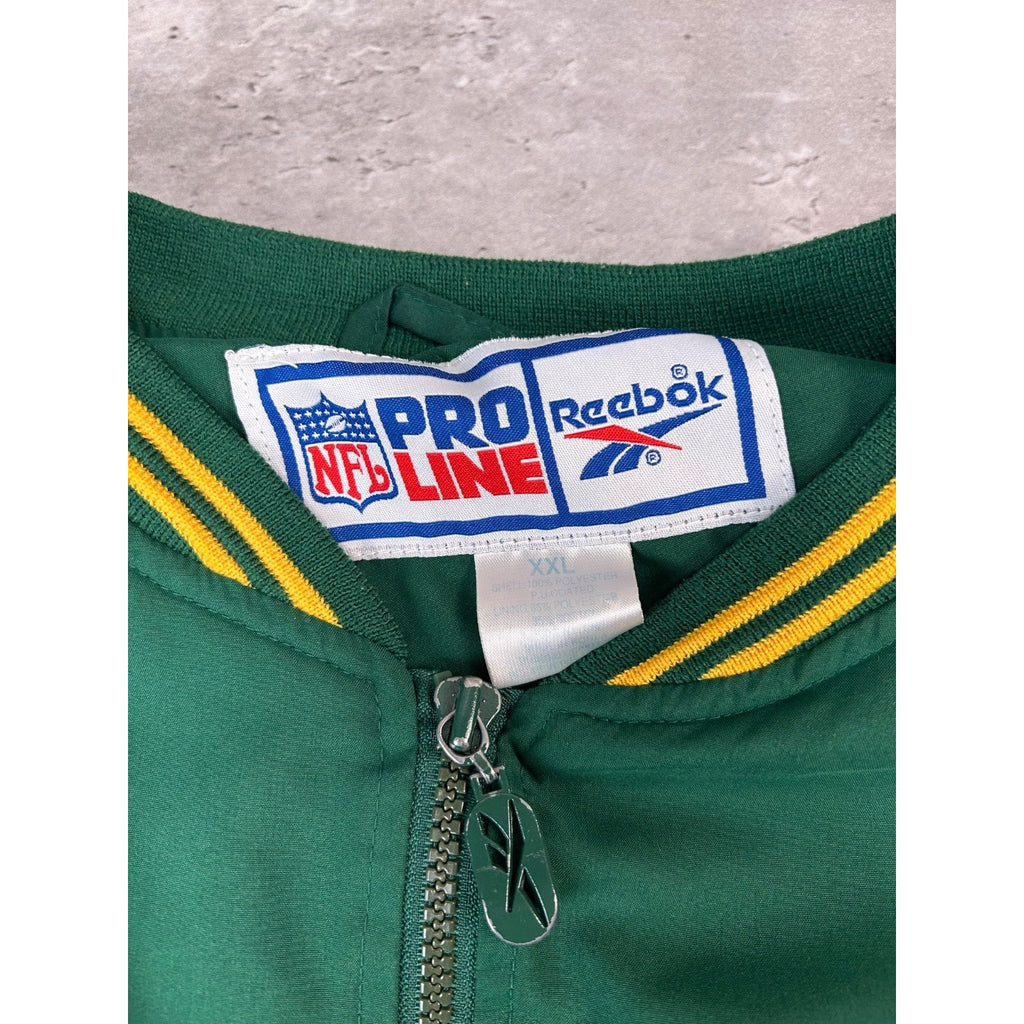 Vintage Green Bay Packers NFL Reebok Pullover Windbreaker Jacket Size 2XL