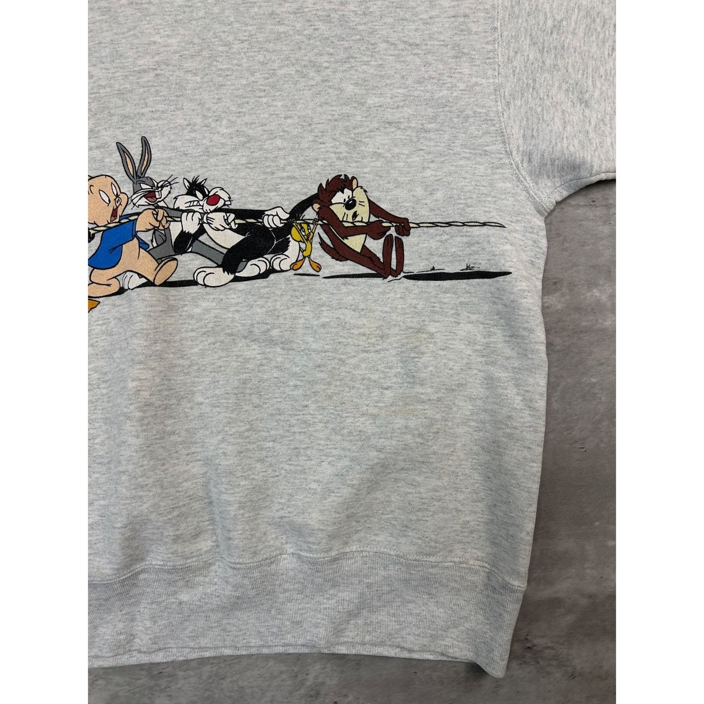 Vintage 90s Looney Tunes Cartoon Characters Tv Show Promo Sweatshirt Size Large