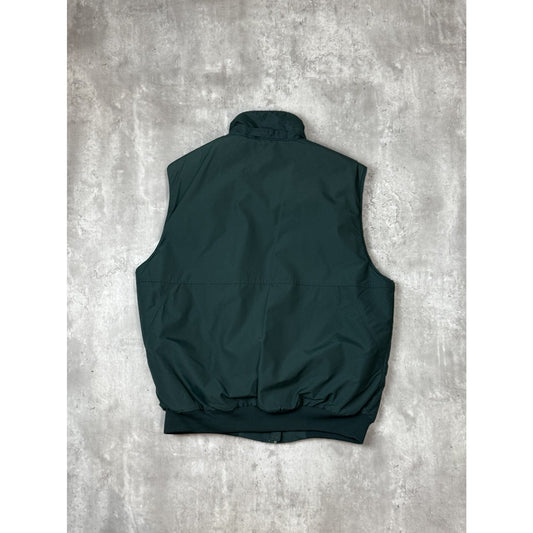 Vintage 90s Patagonia Fleece Lined Nylon Full Zip Vest Size Large Green