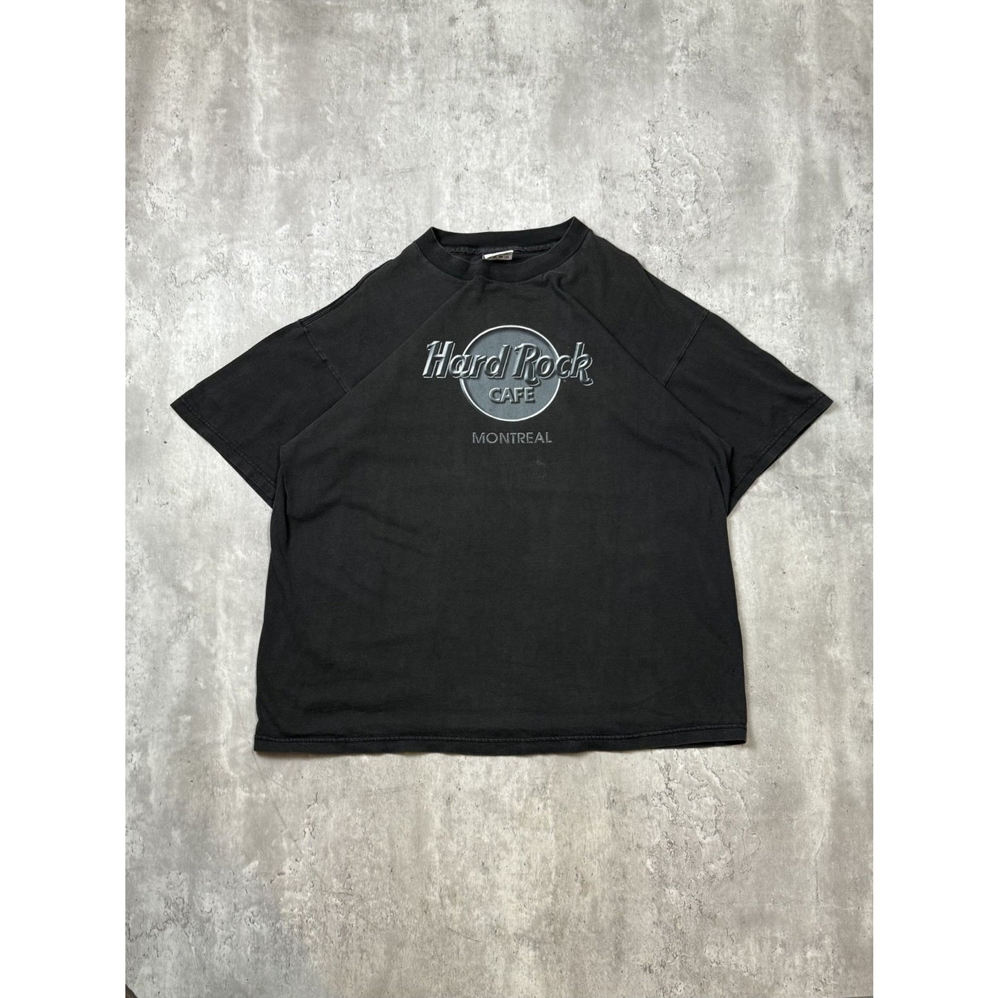 Vintage 90s Hard Rock Cafe Montreal Graphic Destination T-Shirt Size XL Black