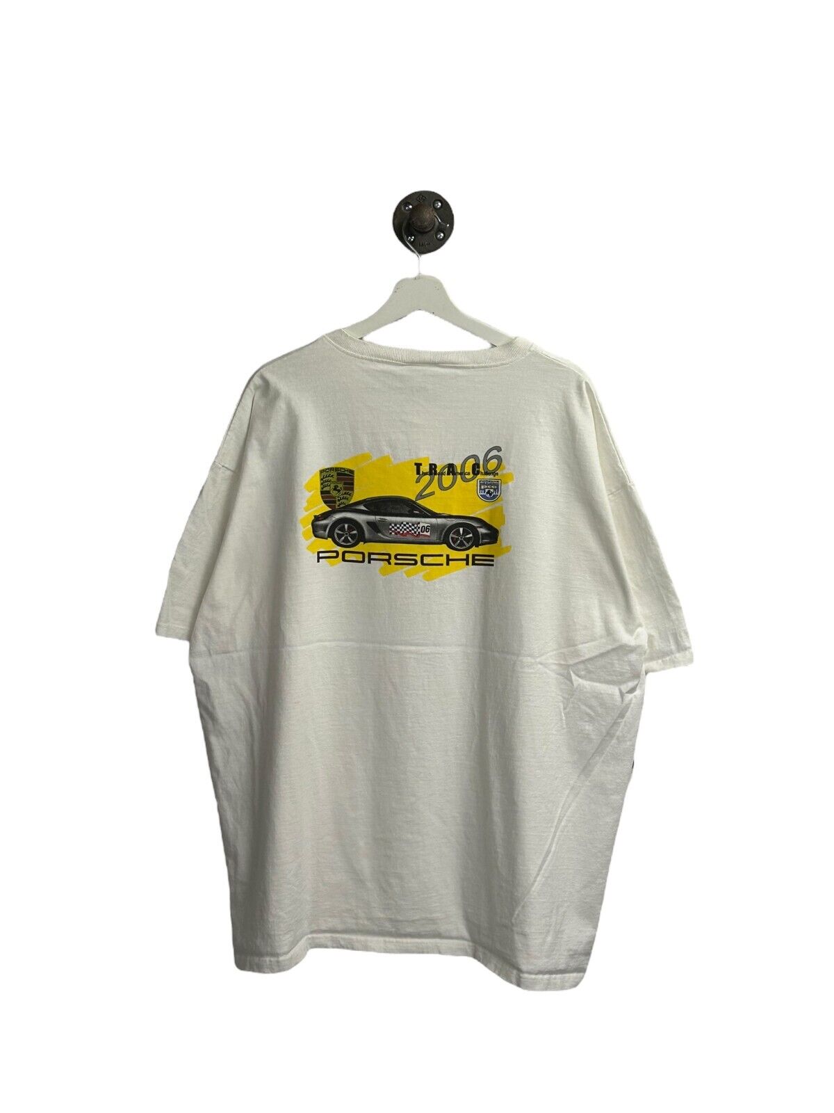 2006 Porsche Club Of America 1/4 Button Car Graphic T-Shirt Size 2XL White