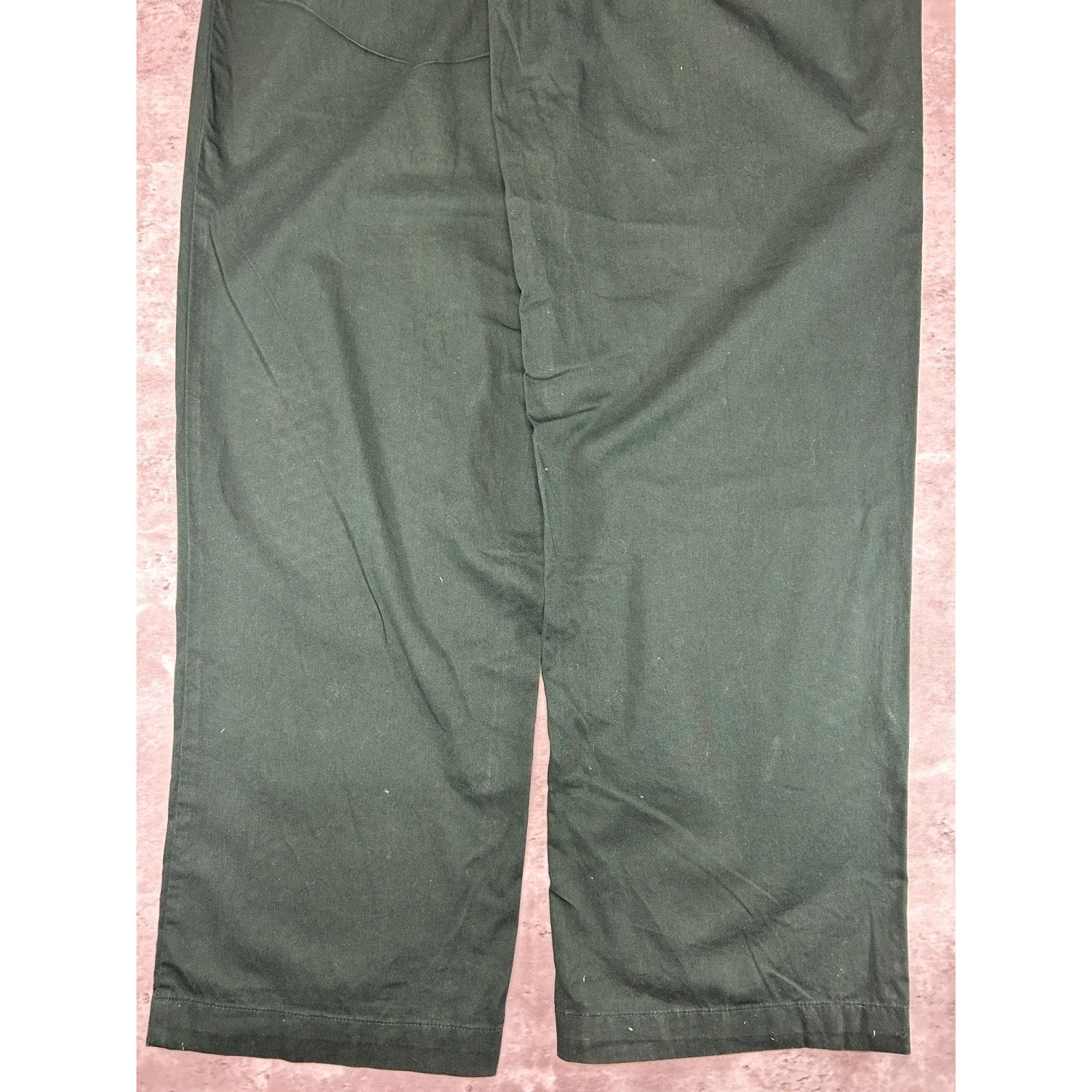 Vintage 90s Polo Golf Embroidered Crest Trouser Style Pants Size 35 Green
