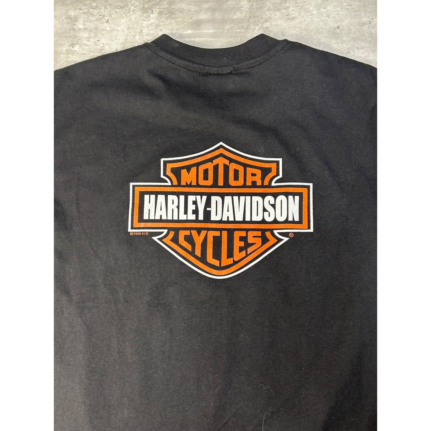 Vintage 1996 Harley Davidson Righteous Ruler Bald Eagle Graphic T-Shirt Sz Large