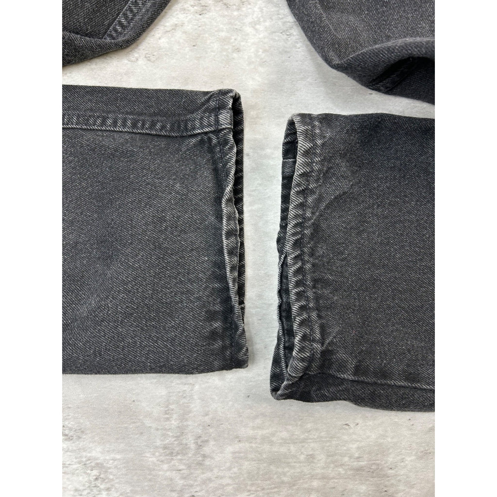 Vintage 90s Levis 553 White Tab Black Denim Pants Size 35