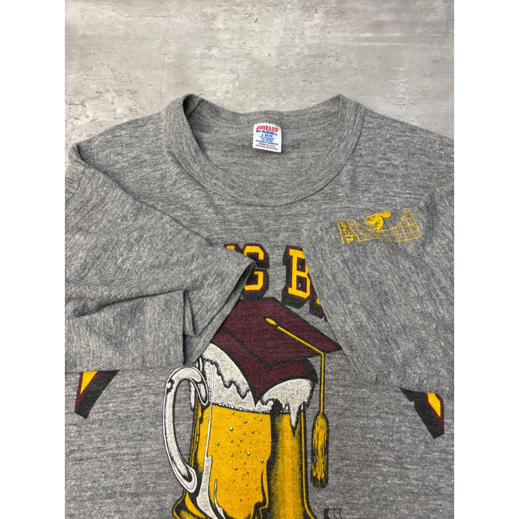 Vintage 1987 Daytona Beach Spring Break Graduate Beer Graphic T-Shirt Size Large
