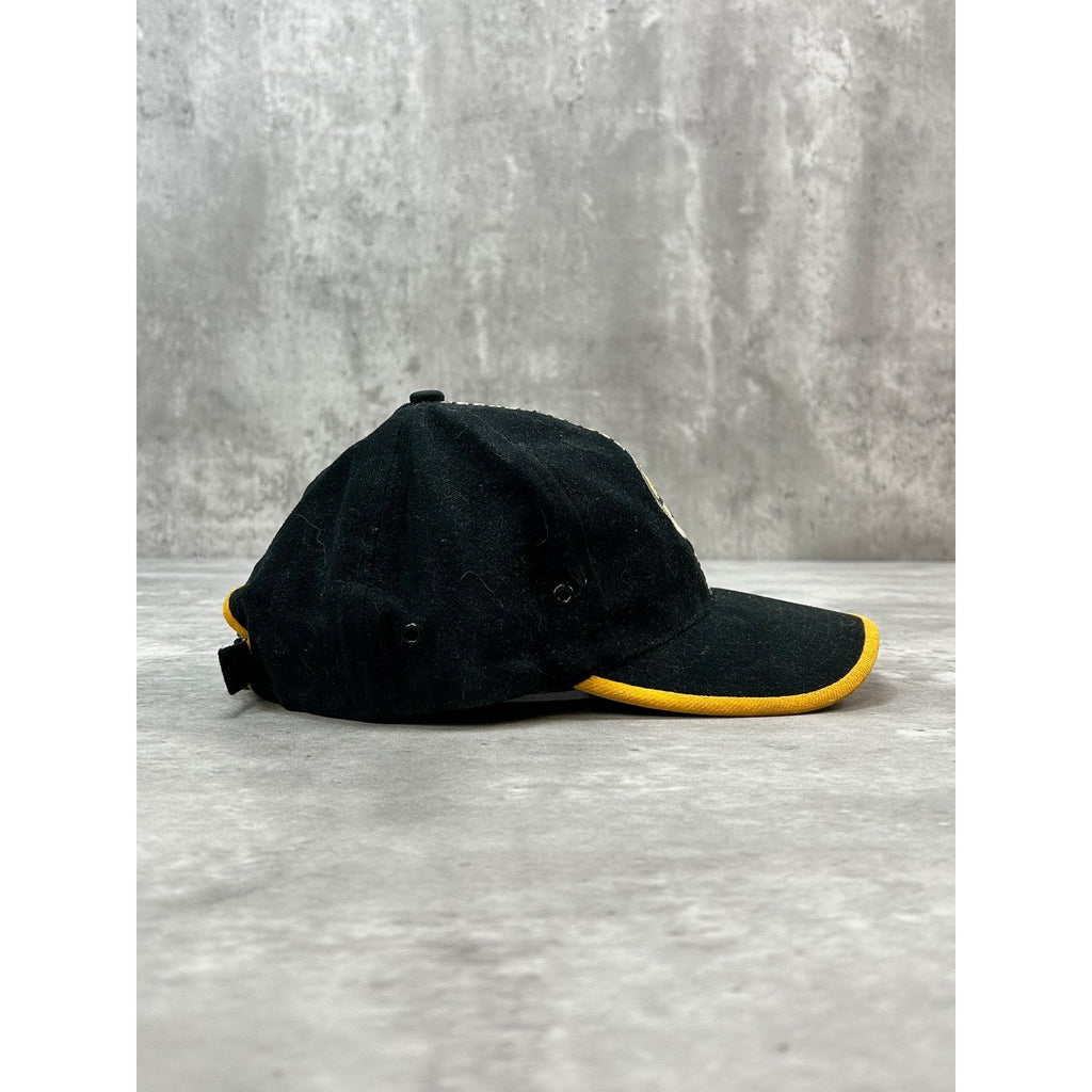 Vintage 90s Pittsburgh Steelers NFL Embroidered Logo Athletic Strapback Hat OSFA