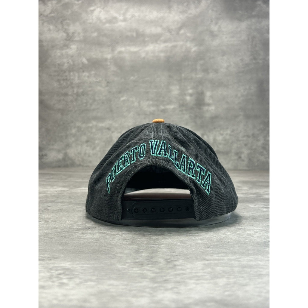Vintage 90s Hard Rock Cafe Save The Planet Embroidered Snapback Hat OSFA