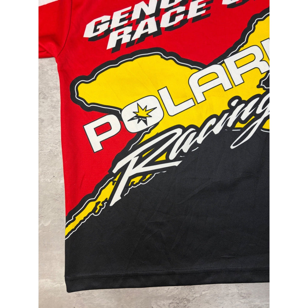 Vintage Polaris Racing All Over Print Long Sleeve Motocross Jersey Size Small