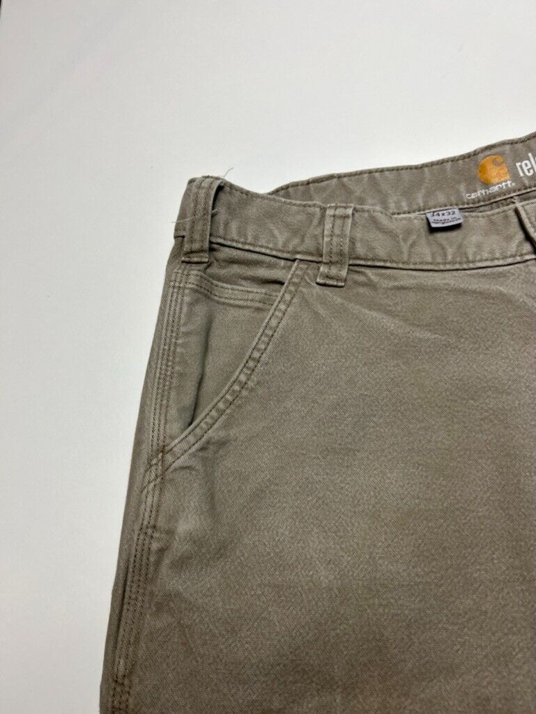 Carhartt Relaxed Fit Canvas Workwear Carpenter Pants Size 33W Tan