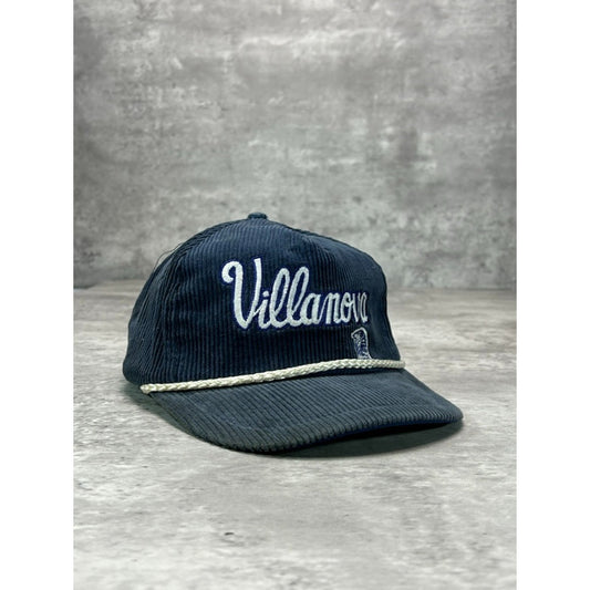 Vintage 90s Villanova Wildcats NCAA Embroidered Corduroy Snapback Hat OSFA