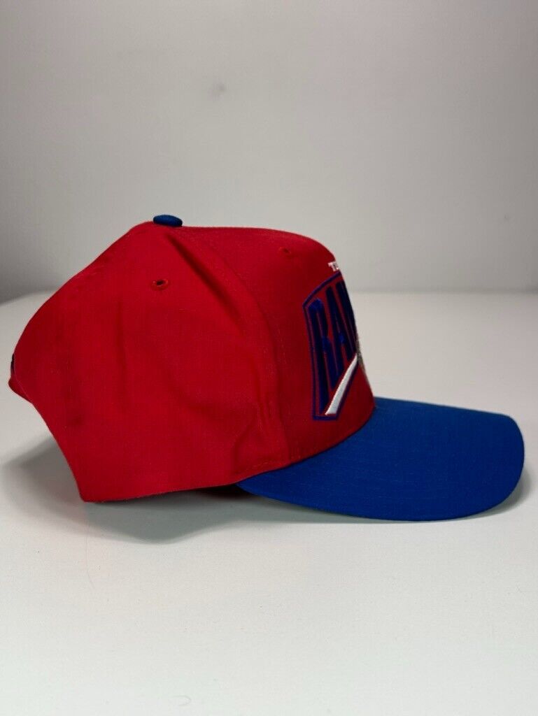 Vintage 90s Texas Rangers MLB Embroidered Spellout Snapback Hat OSFA