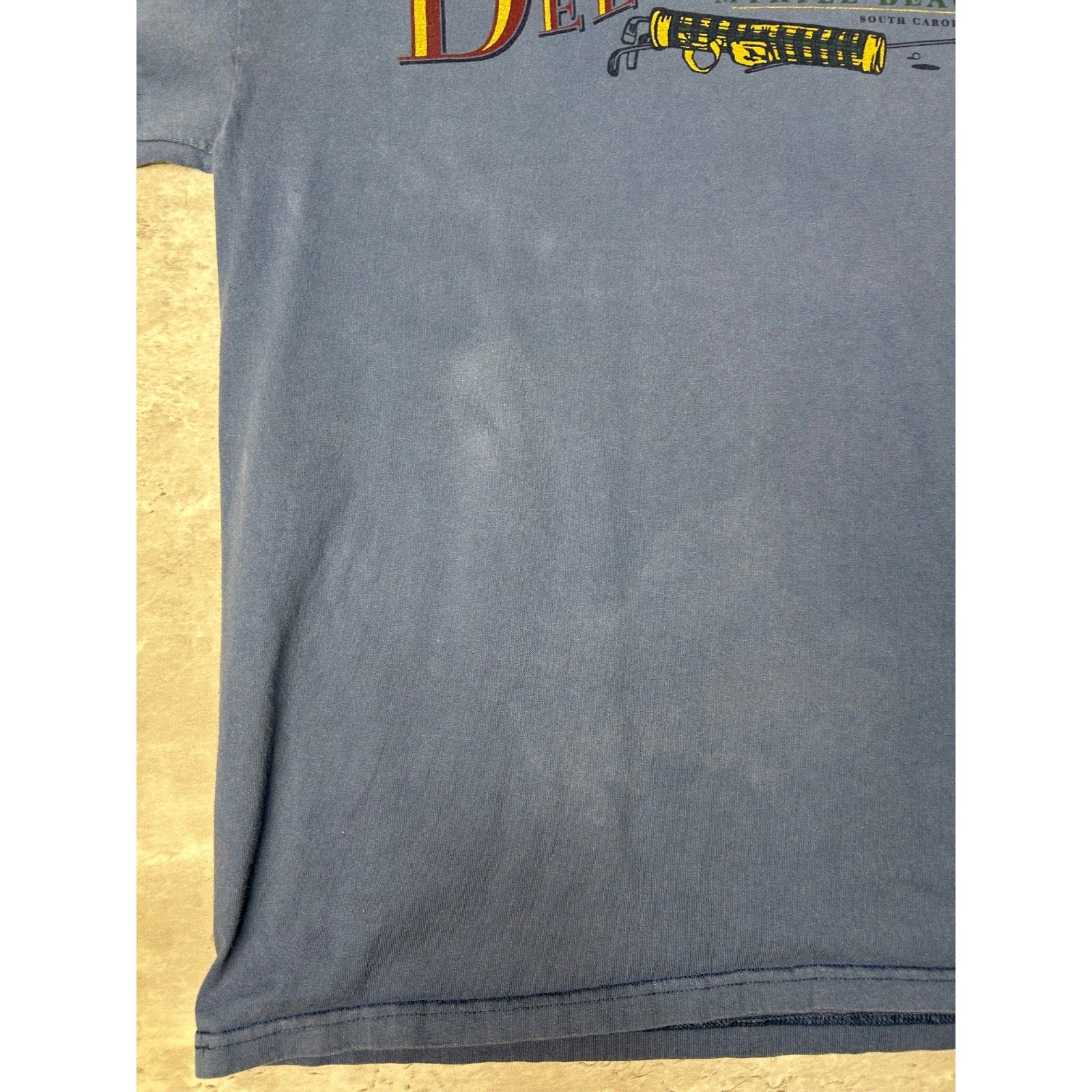 Vintage 90s Deer Track Golfing Destination Graphic Spellout T-Shirt Size Large