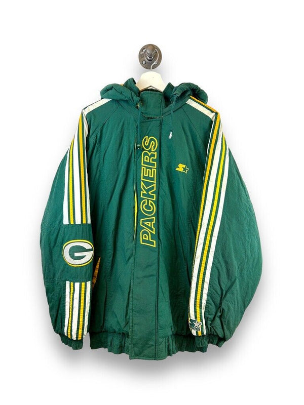 Vintage 90s Green Bay Packers Insulated Starter NFL Pro Line Nylon Jacket Sz XL