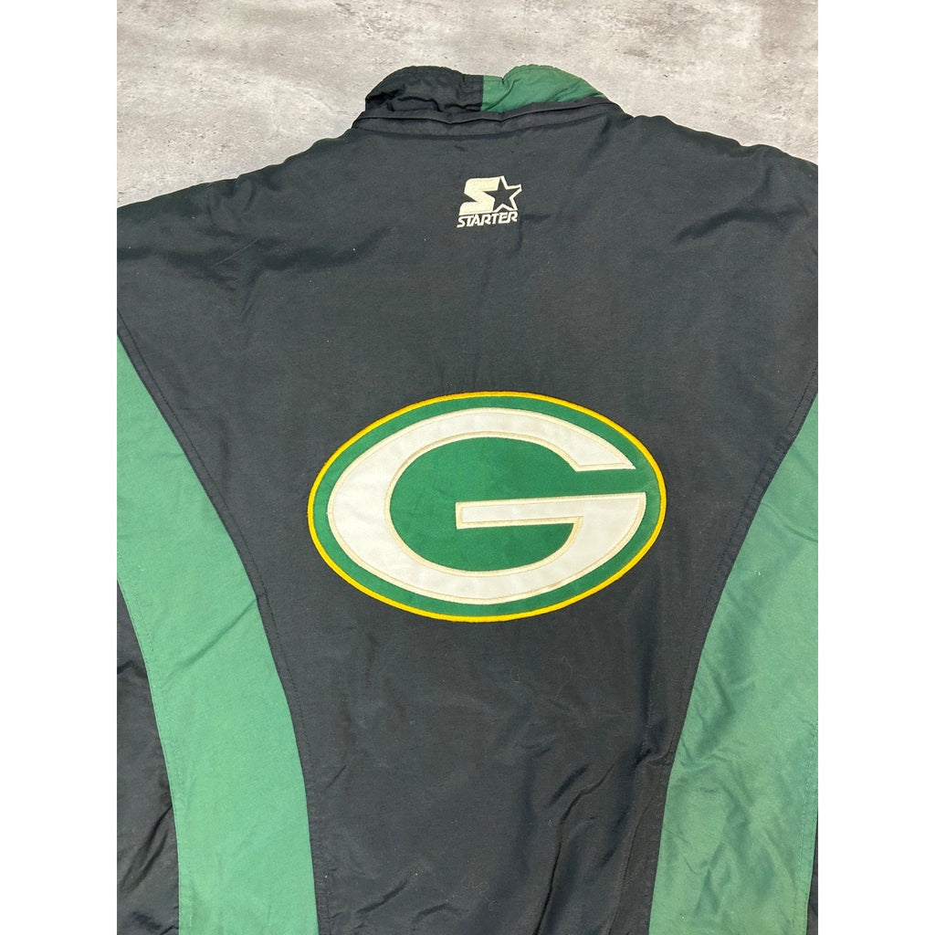 Vintage 90s Green Bay Packers NFL Insulated Full Zip Starter Jacket Size 2XL