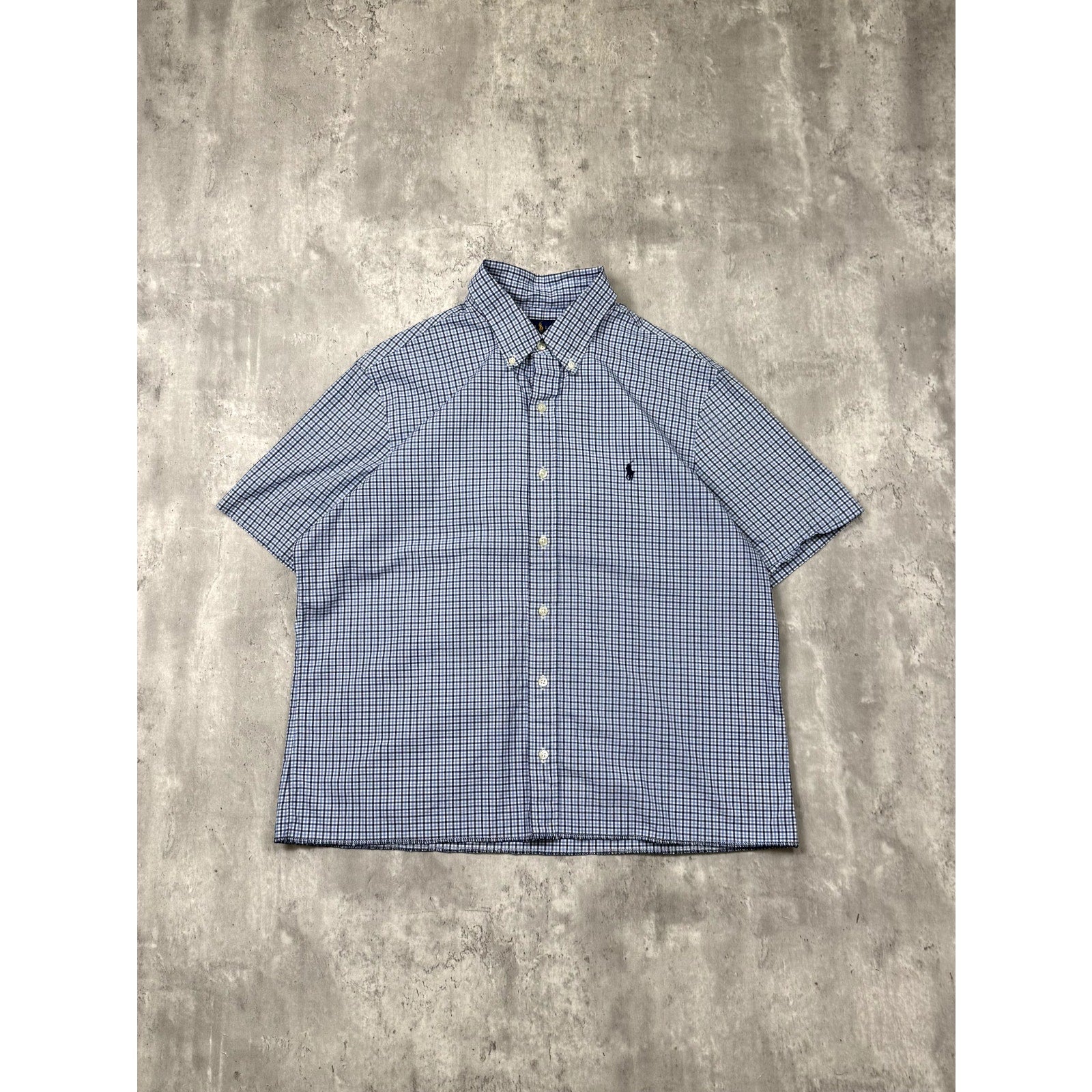 Vintage Polo Ralph Lauren Embroidered Pony Plaid Button Up Shirt Size Large