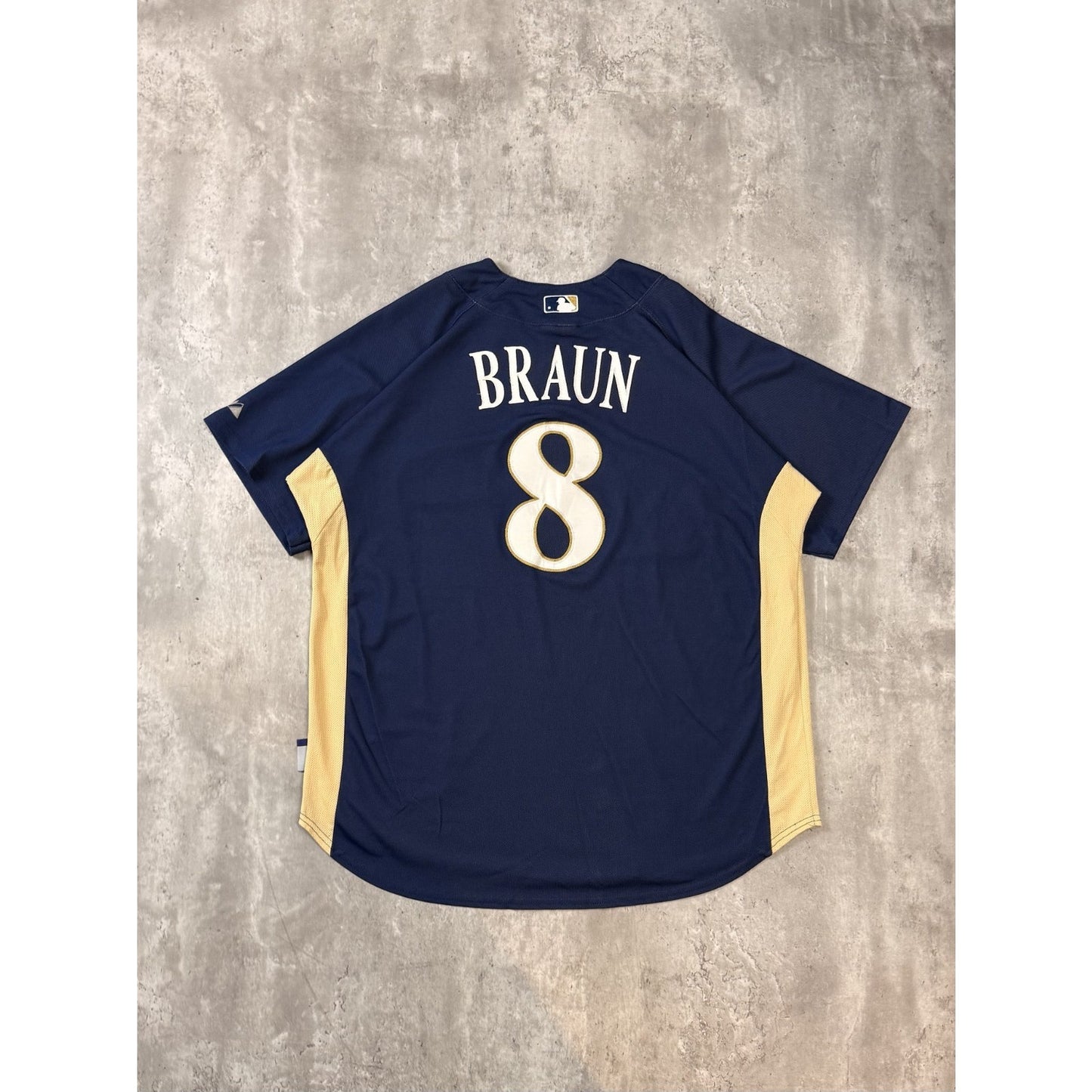 Vintage Ryan Braun #8 Milwaukee Brewers MLB Baseball Jersey Size 2XL