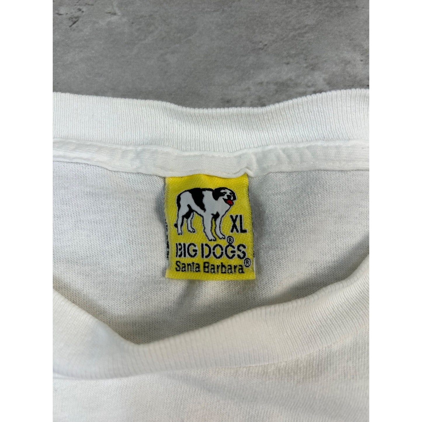 Vintage 1994 Big Dogs Unless You're The Lead Dog Slogan Graphic T-Shirt Size XL