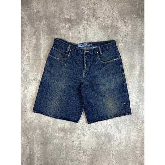 Vintage Y2K Mecca DNM Dark Wash Denim Shorts Size 38 Blue