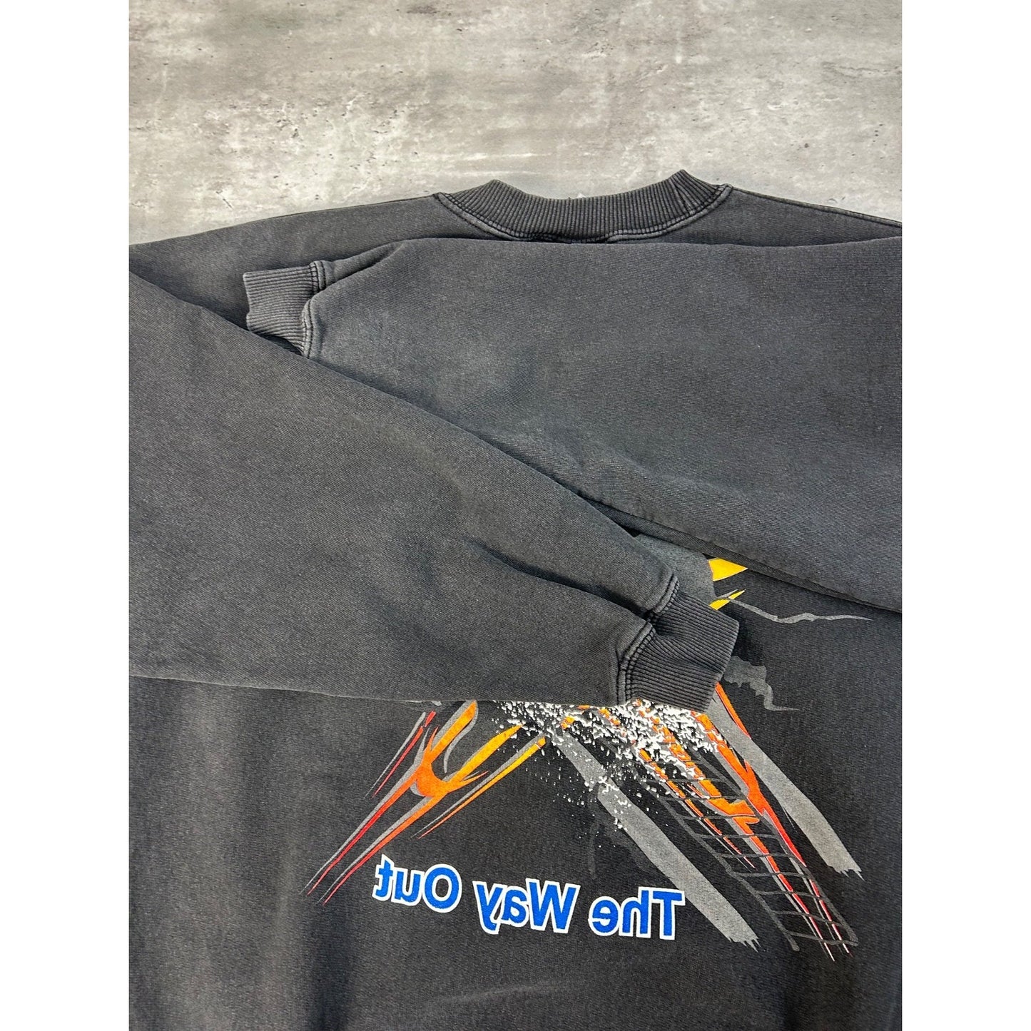 Vintage 90s Polaris Snowmobile The Way Out Big Graphic Sweatshirt Size Large