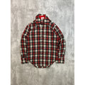 Vintage 1970s Hand Made Plaid Print Insulated Collared Jacket Size Large