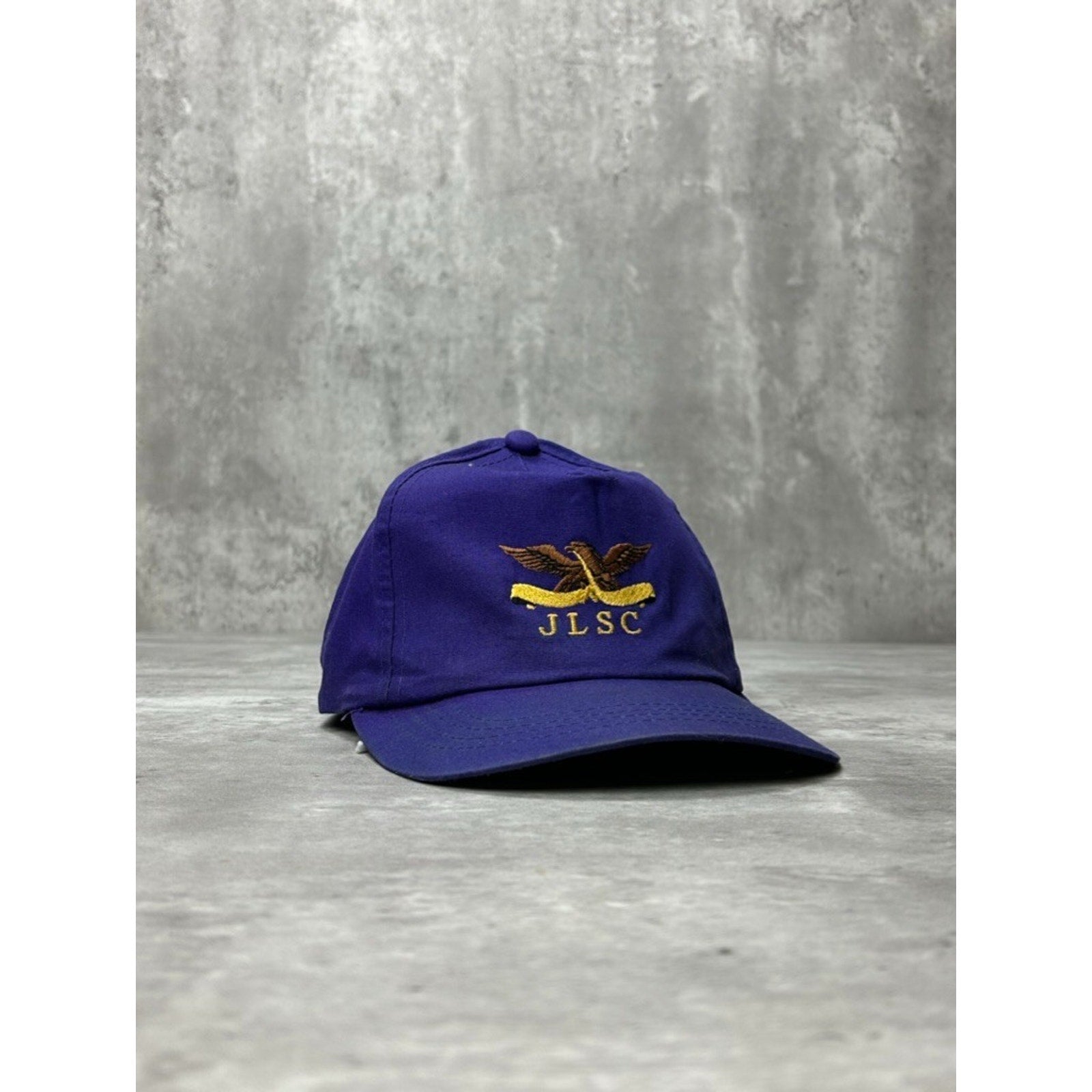 Vintage 90s JLSC Embroidered Eagle Spellout Graphic Snapback Hat OSFA