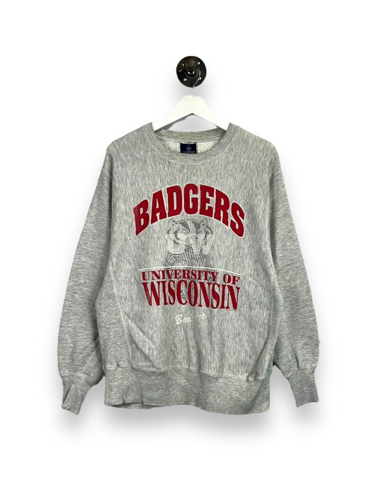 Vintage Wisconsin Badgers NCAA University Reverse Weave Style Sweatshirt Sz L