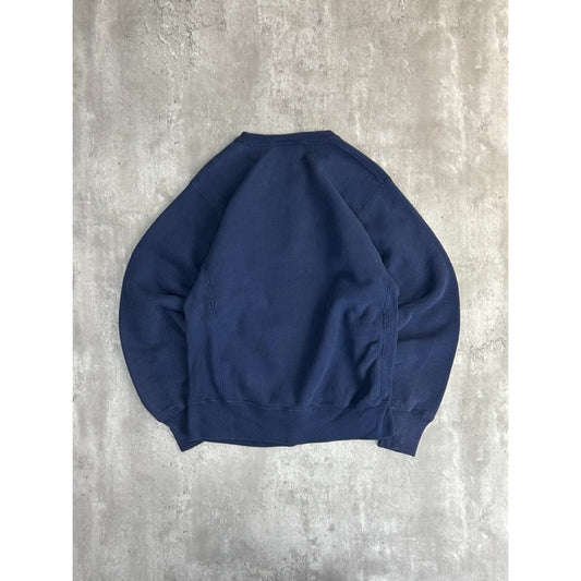 Vintage 90s Yale Bulldogs NCAA Embroidered Spellout Sweatshirt Size Medium