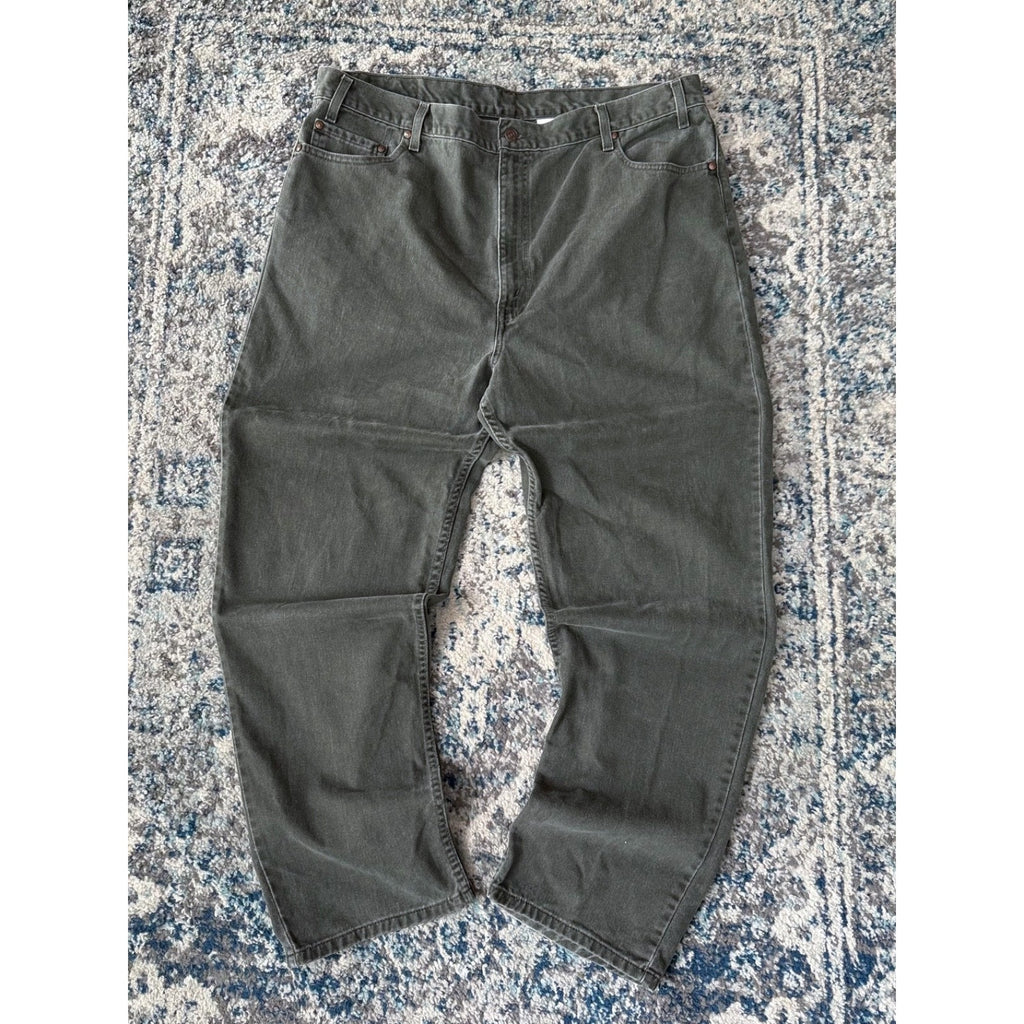 Vintage Levis 540 Brown Tab Relaxed Fit Green Denim Pants Size 41