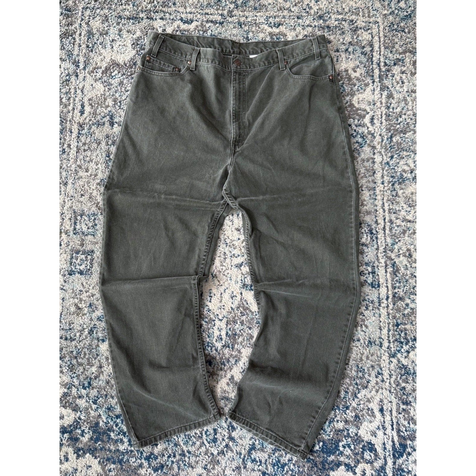 Vintage Levis 540 Brown Tab Relaxed Fit Green Denim Pants Size 41