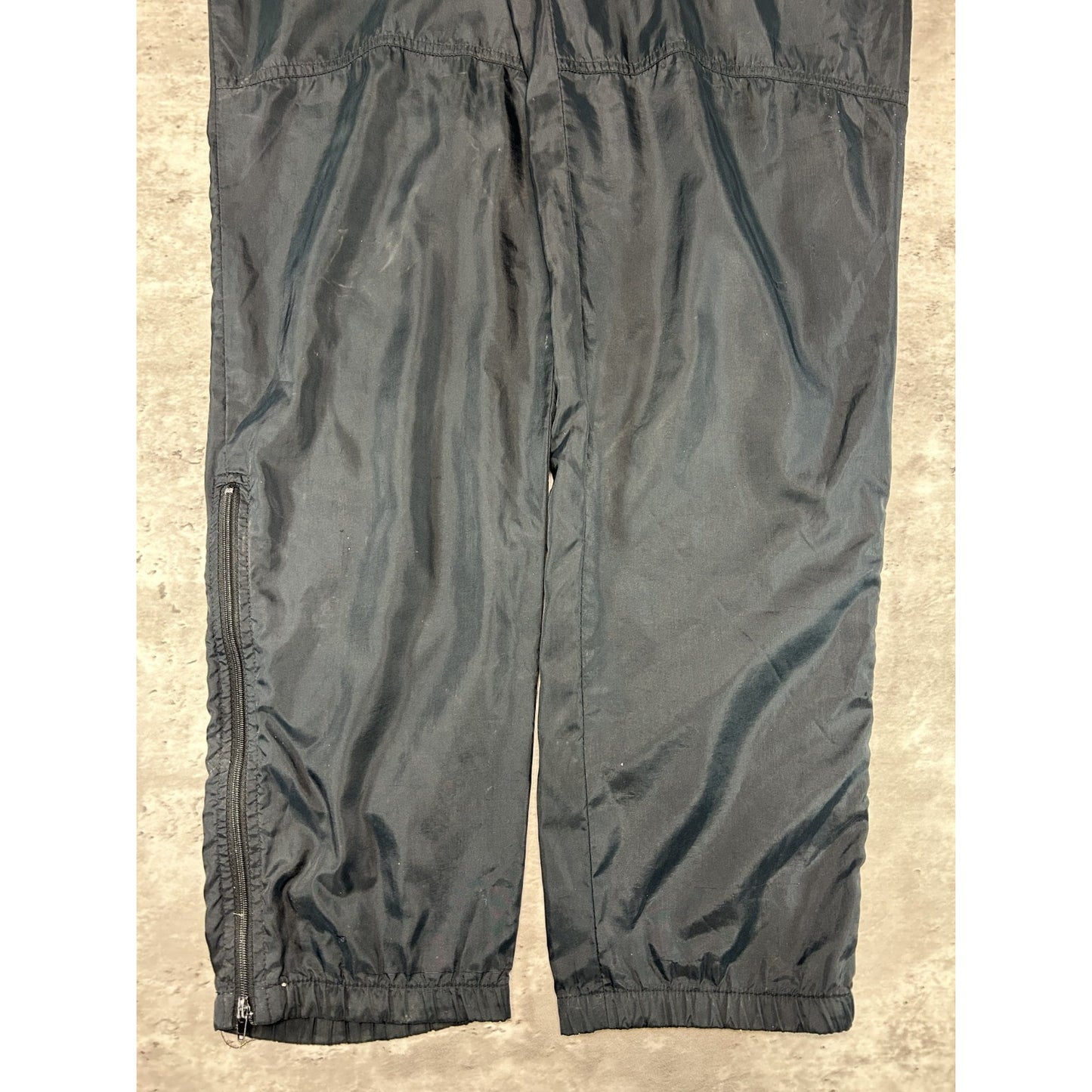Vintage 80s/90s Nike Tonal Embroidered Logo Nylon Track Pants Size Medium
