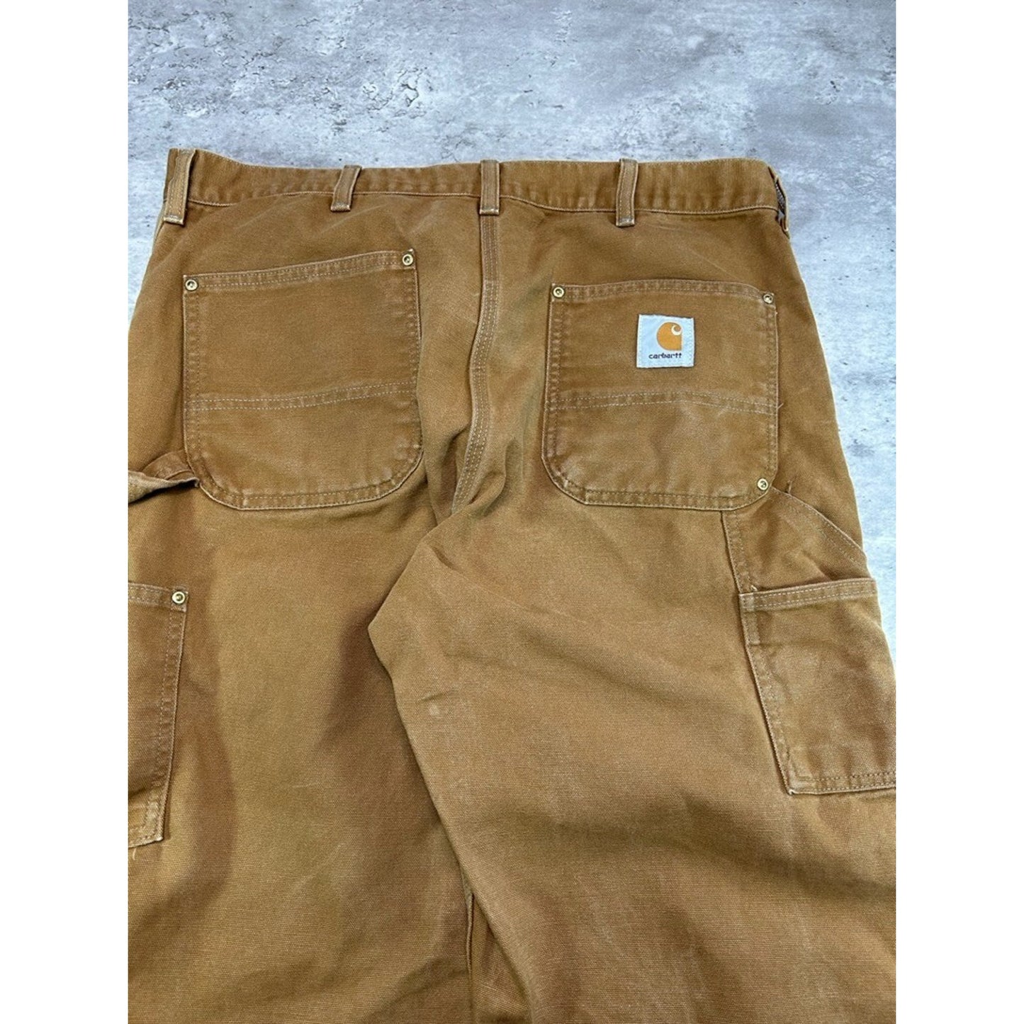 Vintage 90s Carhartt Canvas Workwear Carpenter Double Knee Pants Size 37