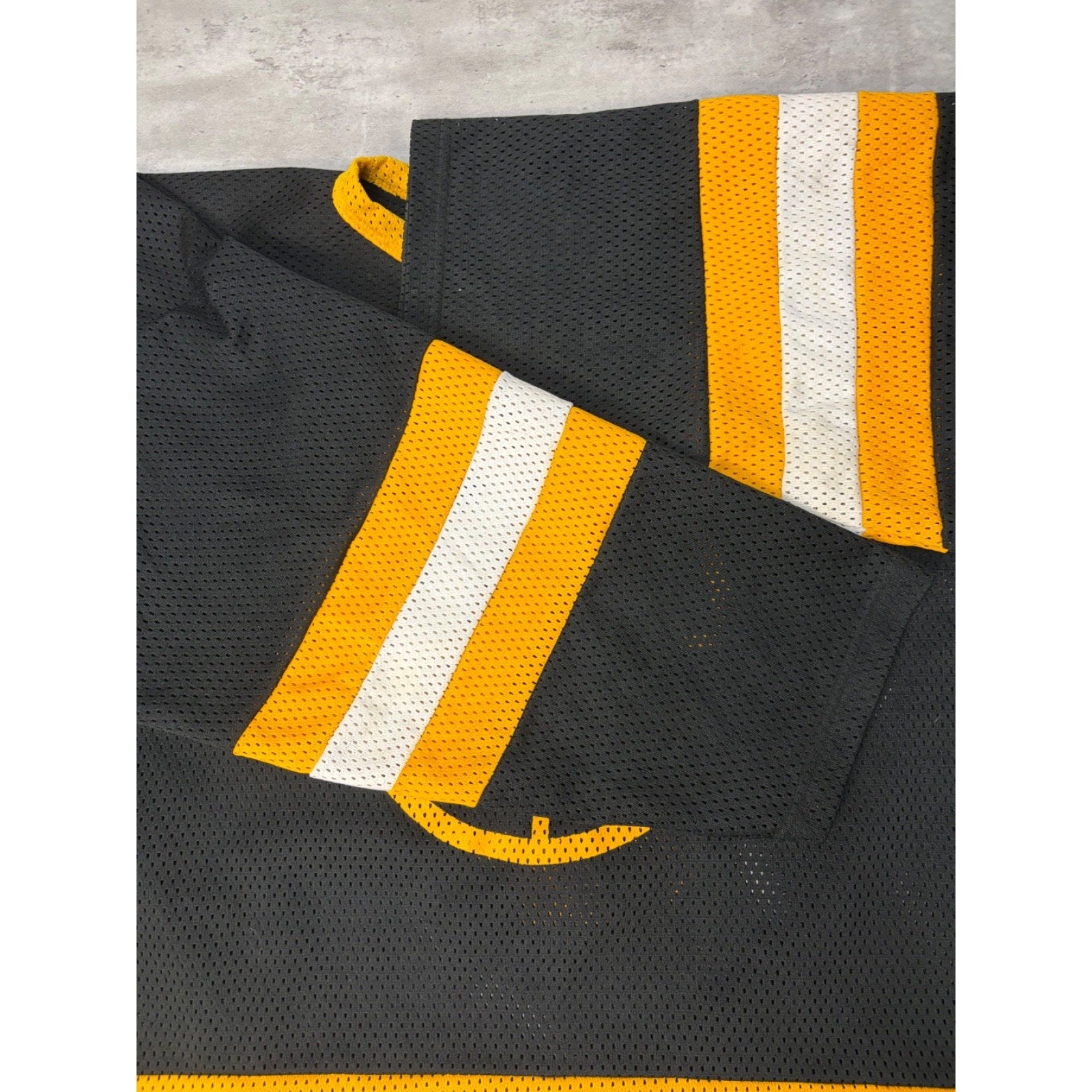 Vintage 90s Boston Bruins #5 NHL Graphic Logo Hockey Jersey Size XL
