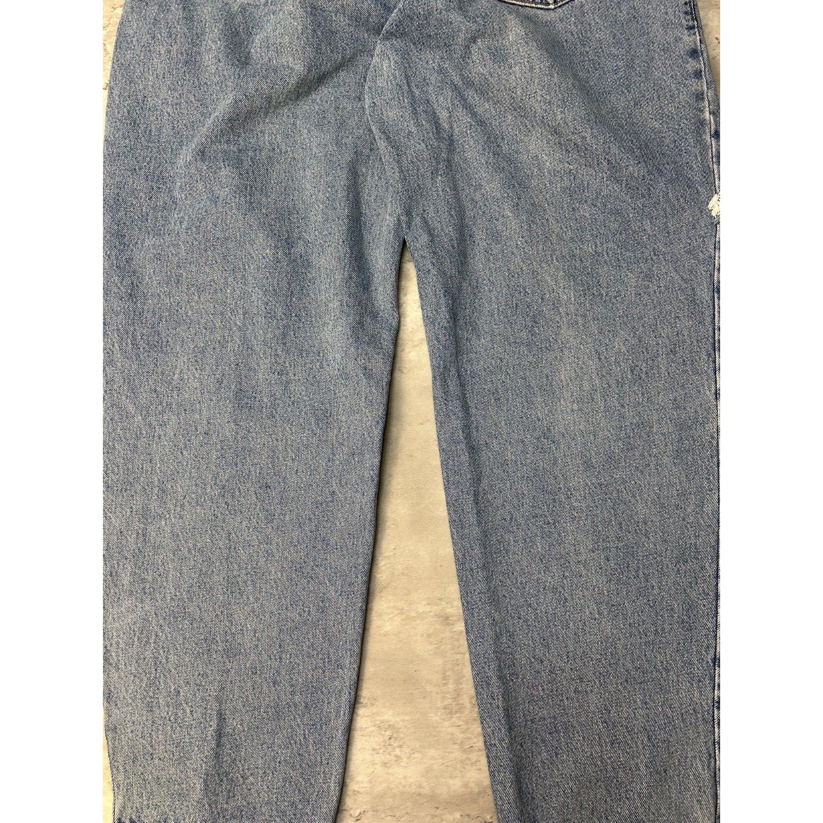 Vintage 90s Guess Jeans Medium Wash Baggy Fit Denim Pants Size 35