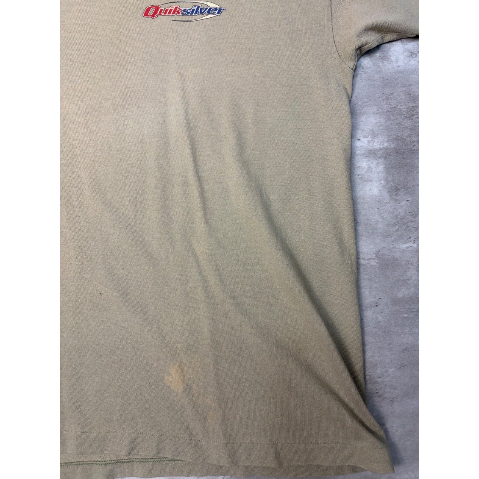 Vintage Y2K Quiksilver Advanced Boarding Two Tone Spellout Logo T-Shirt Sz Large