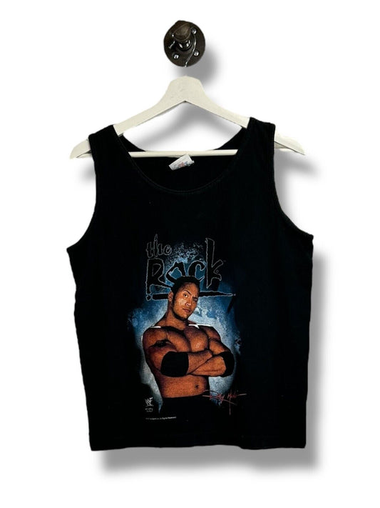 Vintage 1999 The Rock WWF Rocky Mania Wrestling Sleeveless T-Shirt Size Small