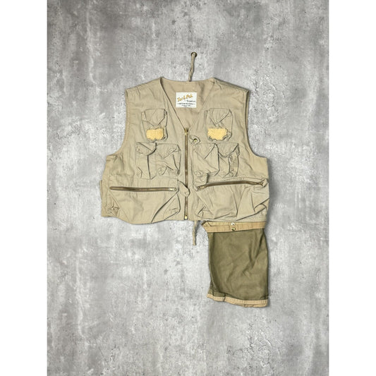 Vintage 1980s Tac-L-Pack Canvas Multipocket Utility Fishing Vest Size Large