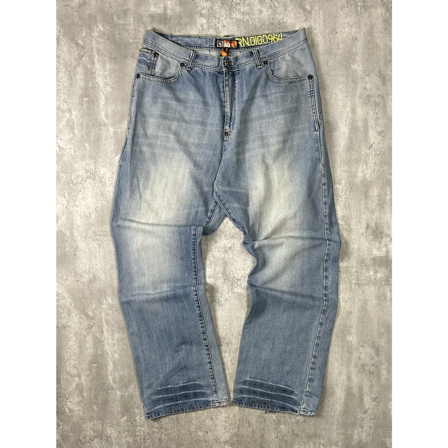 Vintage Y2K Akademiks Light Wash Baggy Fit Denim Pants Size 40 Blue