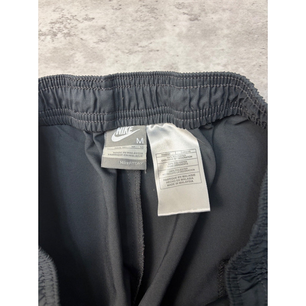 Nike Fit Embroidered Swoosh Spellout Logo Nylon Track Pants Size Medium YOUTH